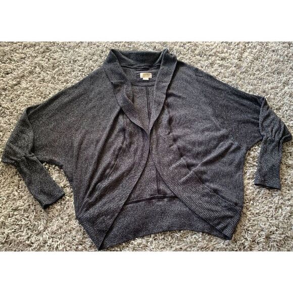 NWOT Maeve ANTHROPOLOGIE Ingrid Cocoon Open Wrap Cardigan Gray SWEATER TOP - Picture 3 of 8